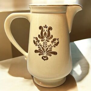 Vintage Pfaltzgraff Village 2 Qt. Brown/Tan‎ Stoneware Pitcher #416